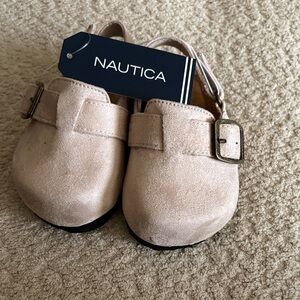 Nautica Toddler Girls Light cream Suede Buckle Mary Janes